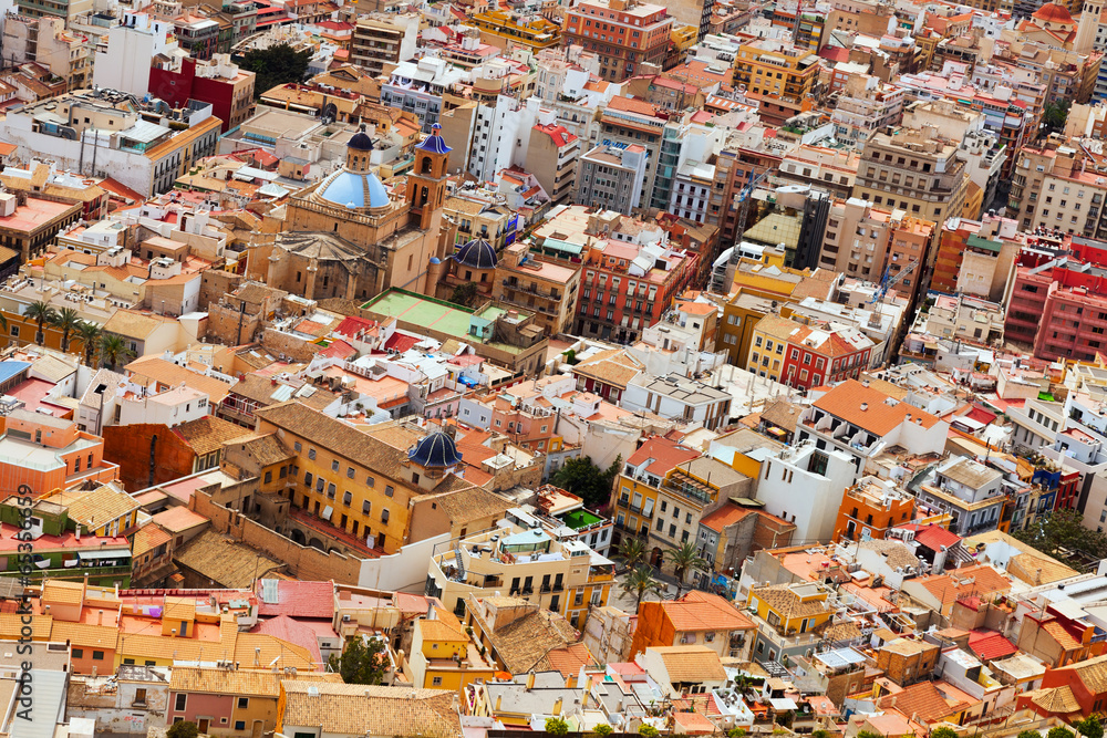   view of old european city. Alicante