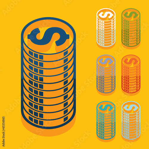 Flat design: money