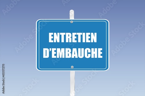 panneau entretien d'embauche
