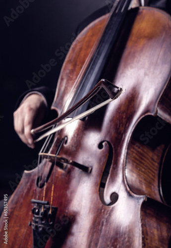 Playing the cello