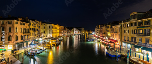 Night view of Canal Grande in Venice