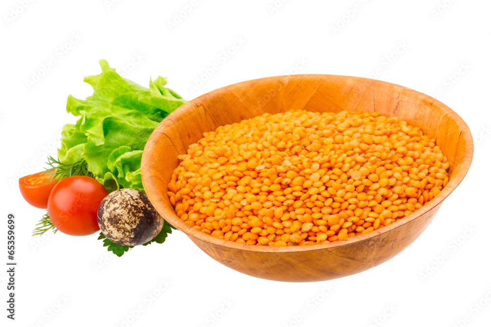 Raw red lentils Raw red lentils