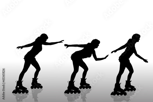 Vector silhouette of a girl.