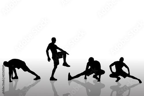 Vector silhouette of a man.