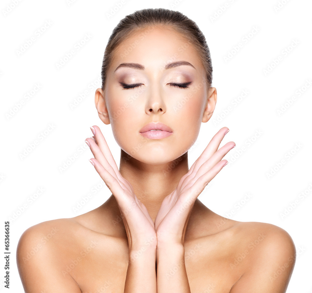 Face of a beautiful young woman with healthy skin Face of a beautiful young woman with healthy skin