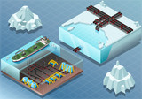 Isometric Arctic Subsea Farm and Tubes