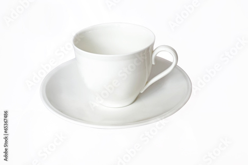 coffee cup over white background