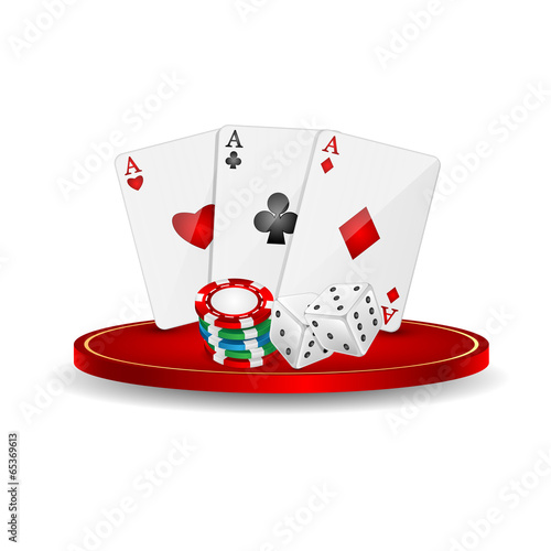 vector Illustration of a background with casino elements