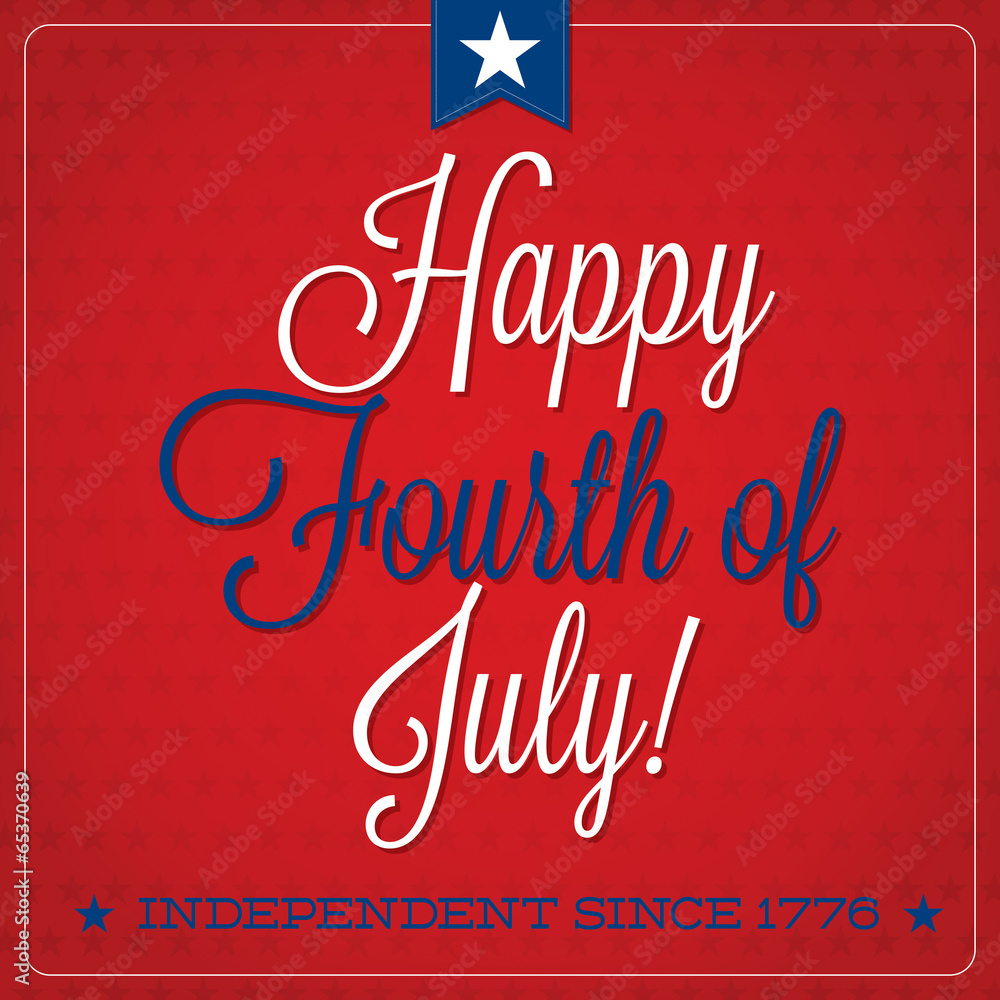 Independence Day typographic card in vector format. Independence Day typographic card in vector format.