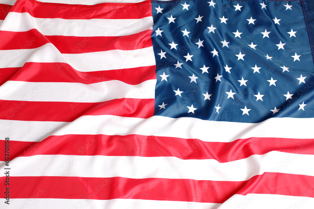 Fototapeta premium Close up of American flag