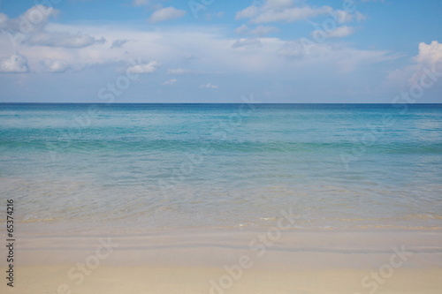 beautiful summer background of sea sand beach © torsakarin