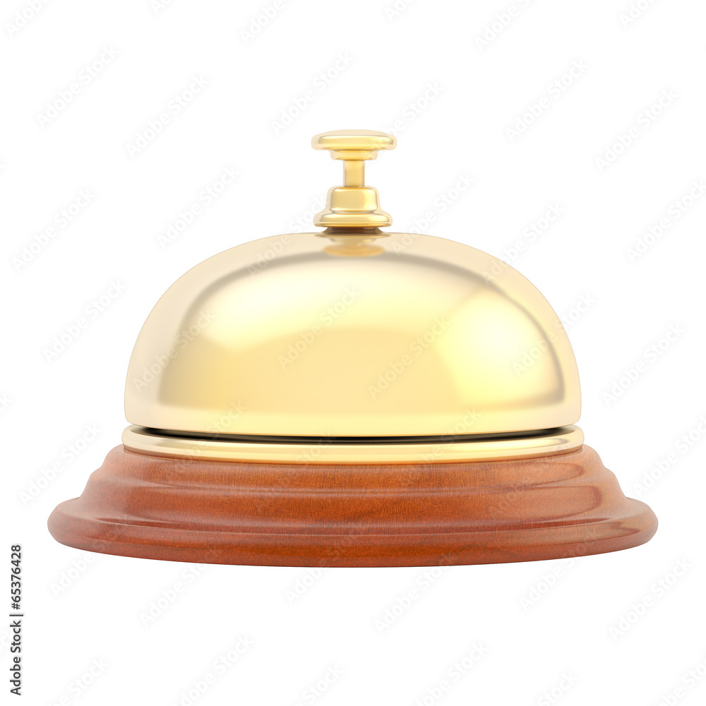 Hotel reception bell isolated Hotel reception bell isolated