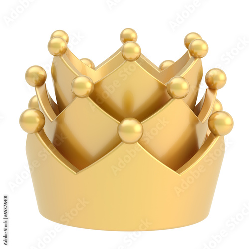 Golden crown isolated on white