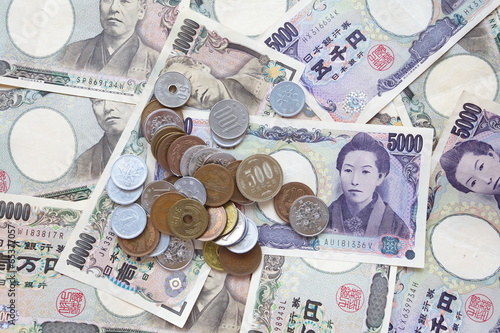 close - up japanese currency or japanese yen photo