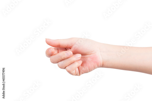 Wallpaper Mural Empty open woman hand on white background Torontodigital.ca