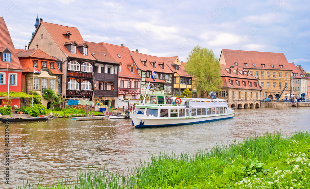 Klein-Venedig in Altststadt von Bamberg, Häuser an der Regnitz Klein-Venedig in Altststadt von Bamberg, Häuser an der Regnitz