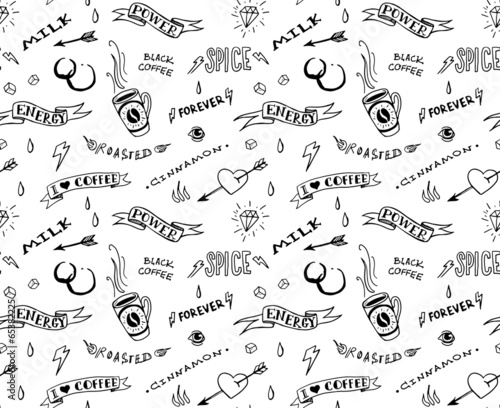 Coffee seamless pattern in ...