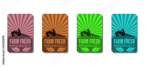 Farm fresh product stickers