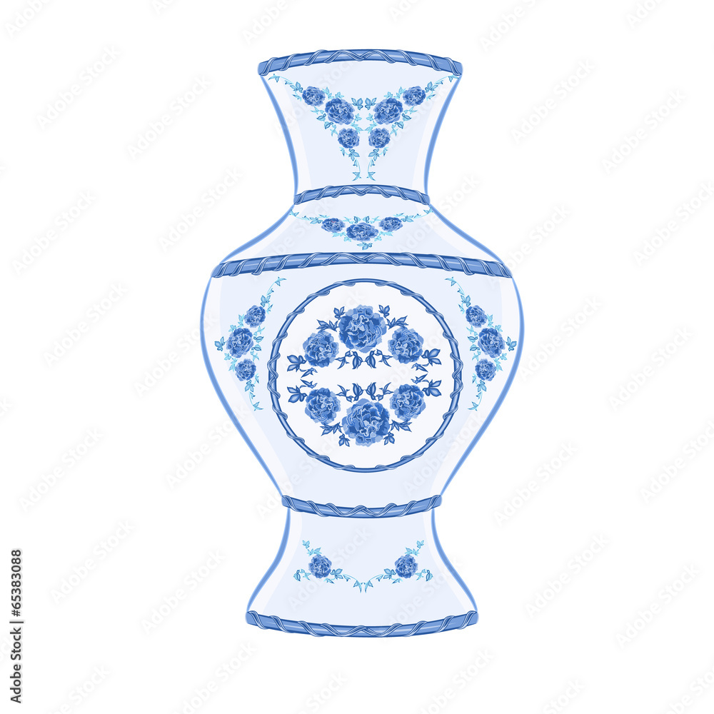 Vase faience vector illustration without gradients Vase faience vector illustration without gradients
