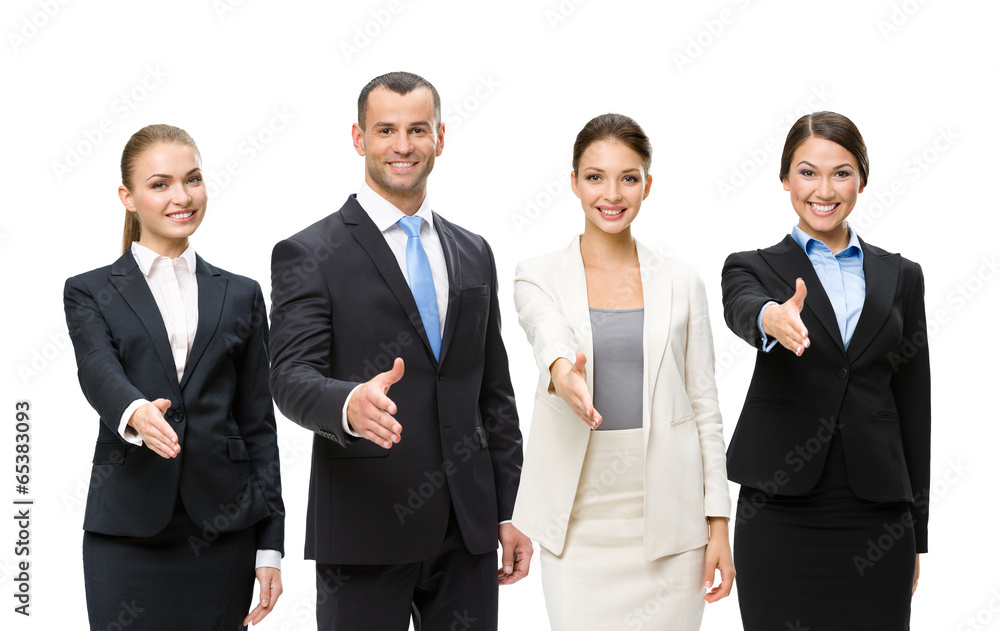 Portrait of young attractive business people Portrait of young attractive business people