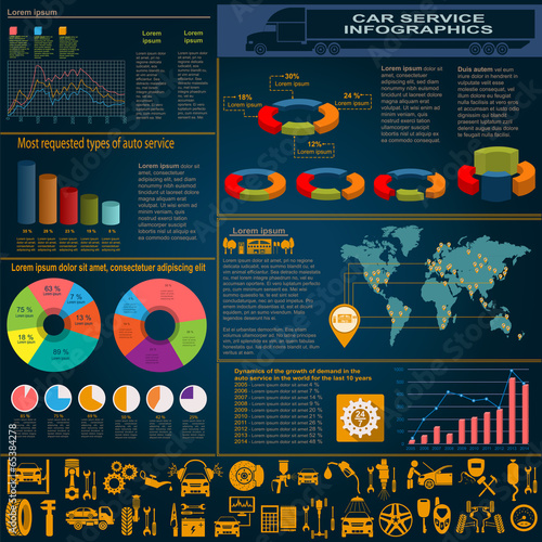 Car service, repair Infographics