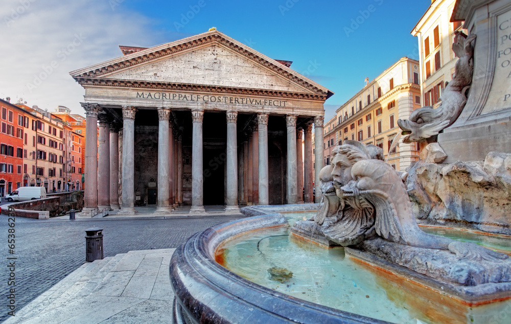 Naklejka premium Pantheon, Rzym, Włochy
