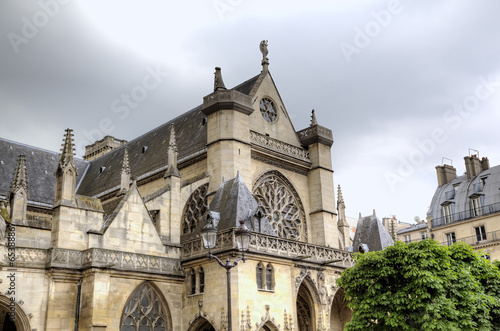 Obraz na płótnie Saint Germain l'Auxerrois Church near Louvre Museum. Paris, Fran w salonie