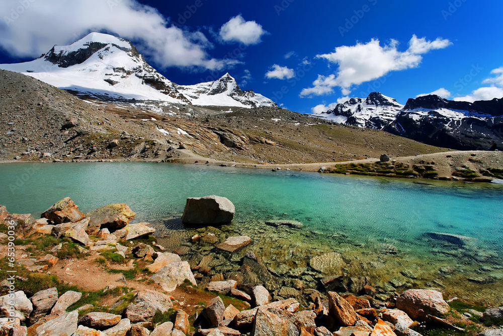 Mountain landscape in Gran Paradiso National Park, Italy