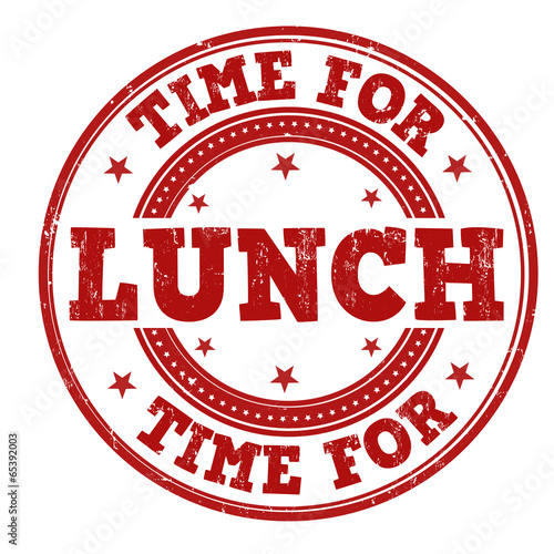 Time for lunch stamp