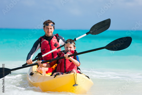 Father and son kayaking © BlueOrange Studio