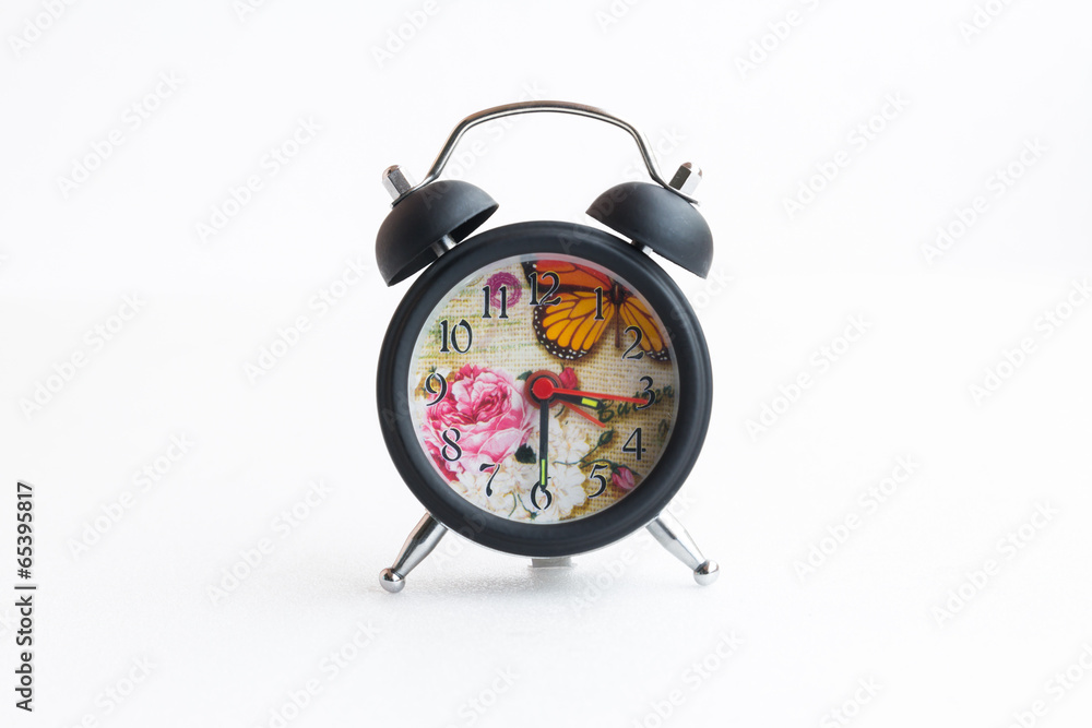 Alarm clock isolated on white Alarm clock isolated on white