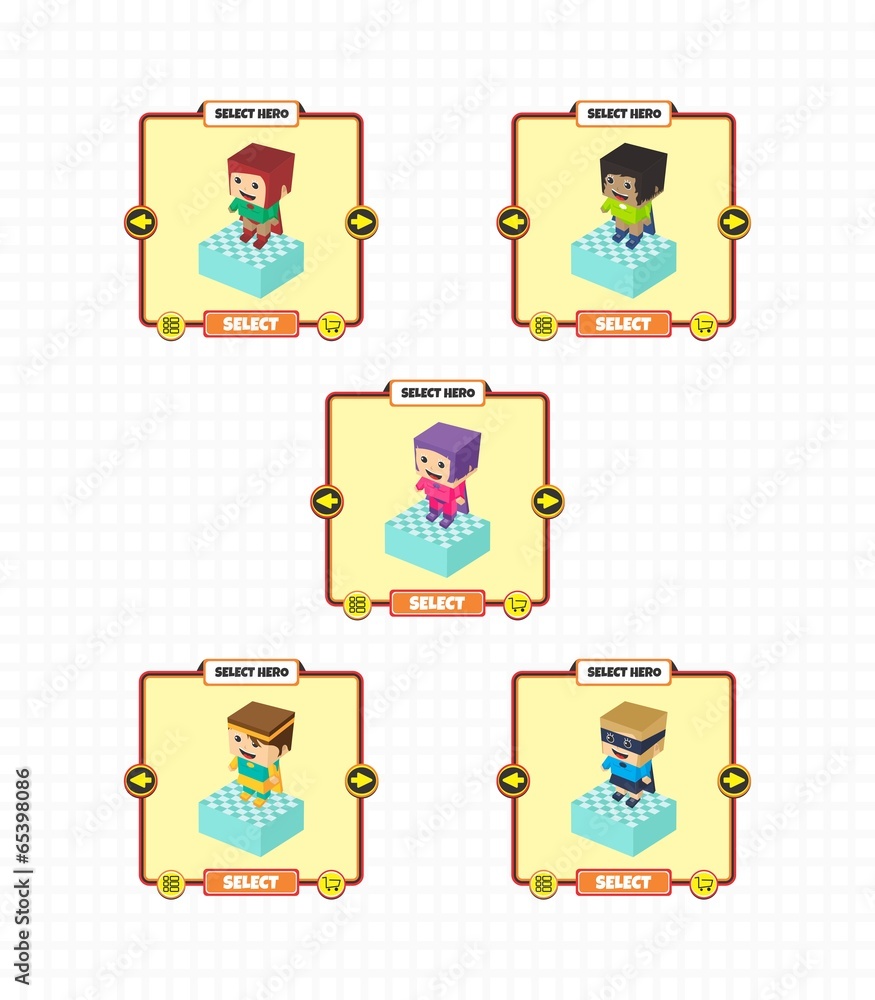 hero character option game assets element hero character option game assets element
