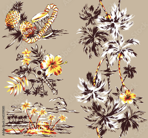 ハイビスカスのパターン