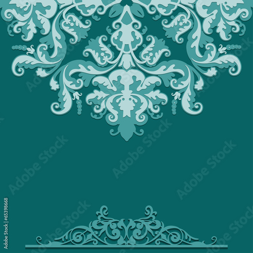 Paper background with damask ornament