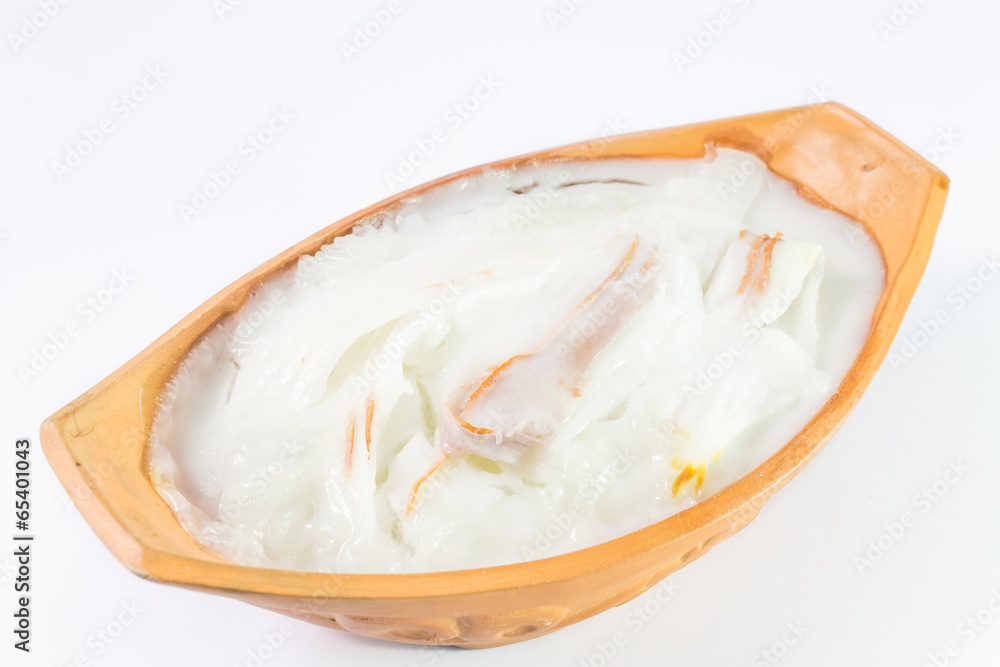 sticky rice with coconut cream sticky rice with coconut cream