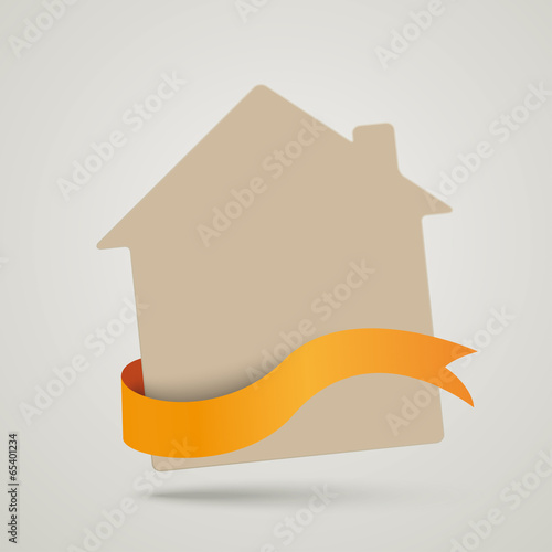 House Orange Flag Vintage Background