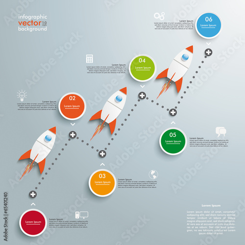 Timeline Successful Chart Circles Rockets