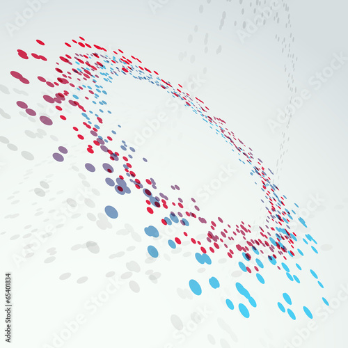Bright abstract transparent circle element