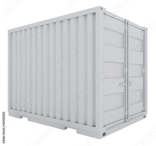 white freight container