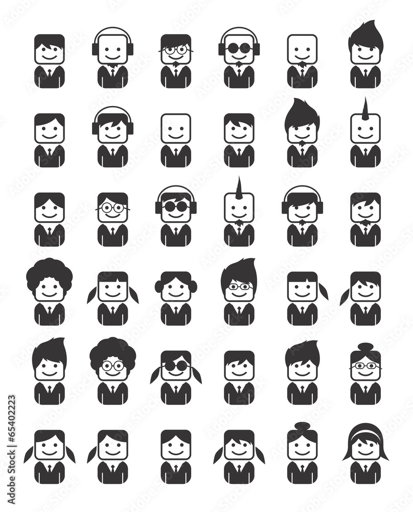 avatar portrait picture icon set avatar portrait picture icon set