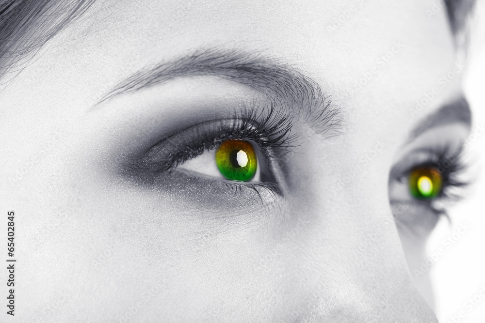 Beautiful colorful eyes close up Beautiful colorful eyes close up