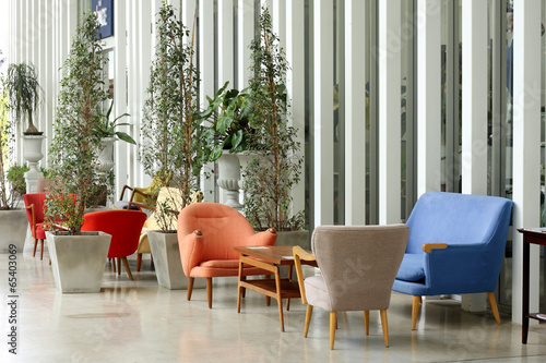 reception or waiting area in office interior