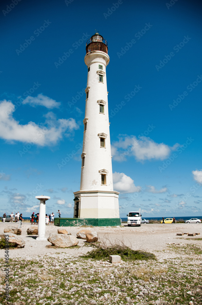 California Lighthouse Landmark on Aruba Caribbean