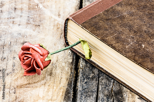book and rose