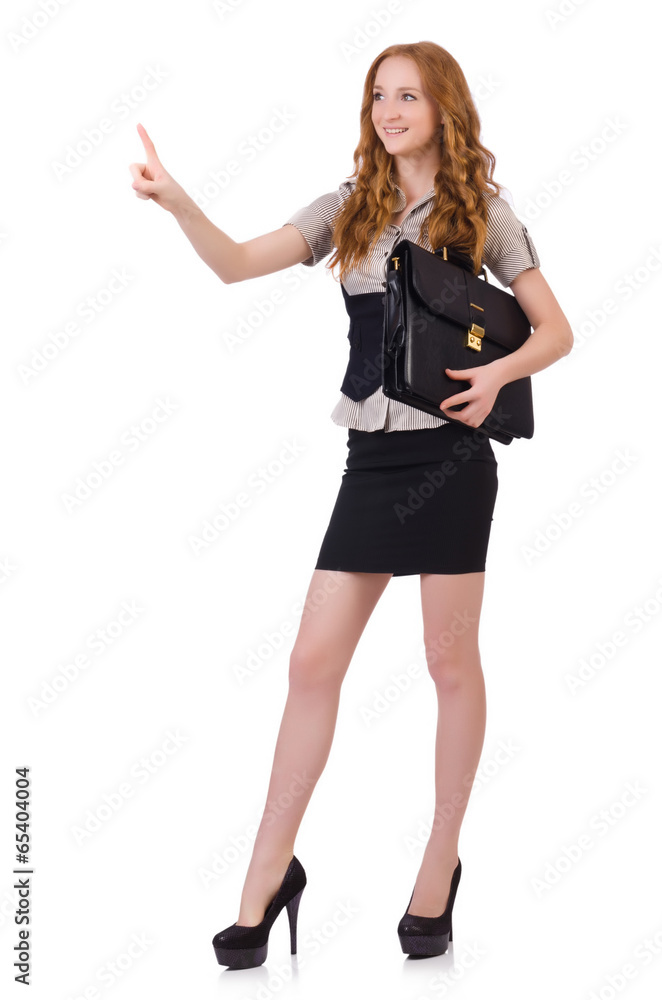 Woman businesswoman isolated on white Woman businesswoman isolated on white