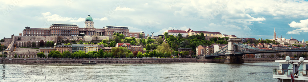Panorama of Buda Castle. Budapest, Hungary