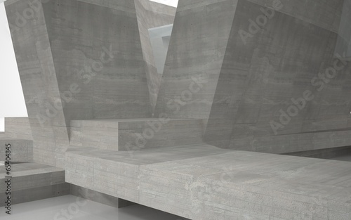 Abstract background of interior concrete and glass 