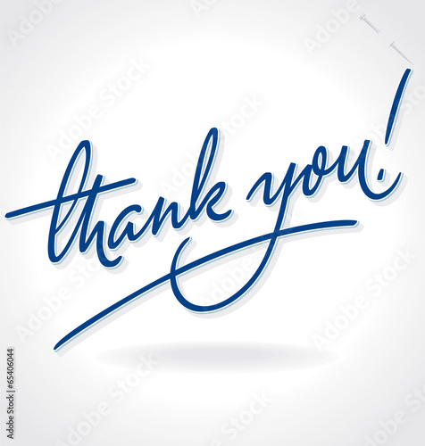 THANK YOU hand lettering (vector)