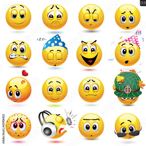 Vector set of smiley icons