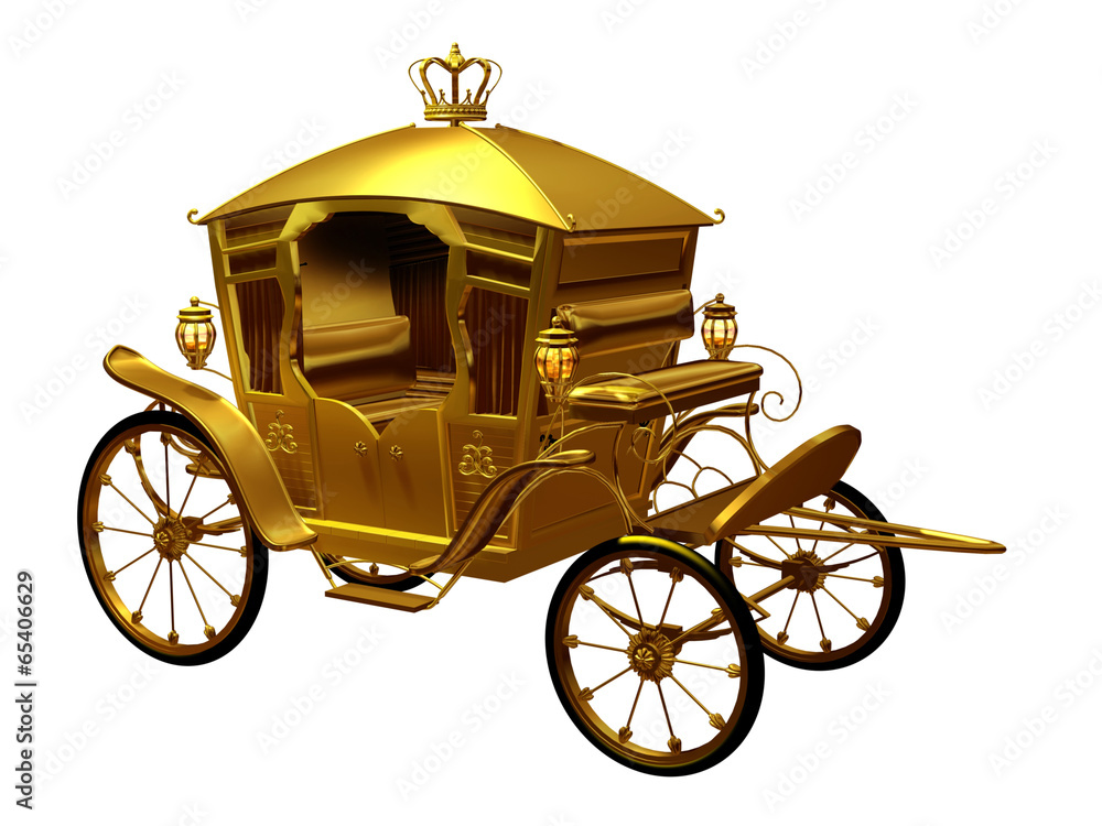 Fototapeta premium golden Coach perspective view